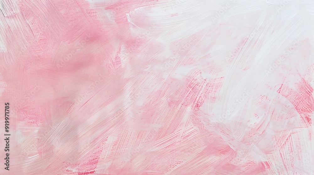 Pink and white abstract oil painting texture. Modern acrylic background, The Chaos of Emotion on Canvas.