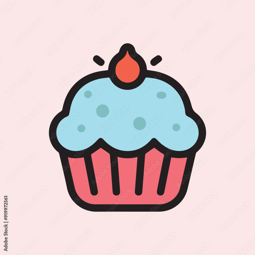 Muffin food color icon cake. Cook cream black cup design. Muffin food color icon cake. Cook cream black cup design.