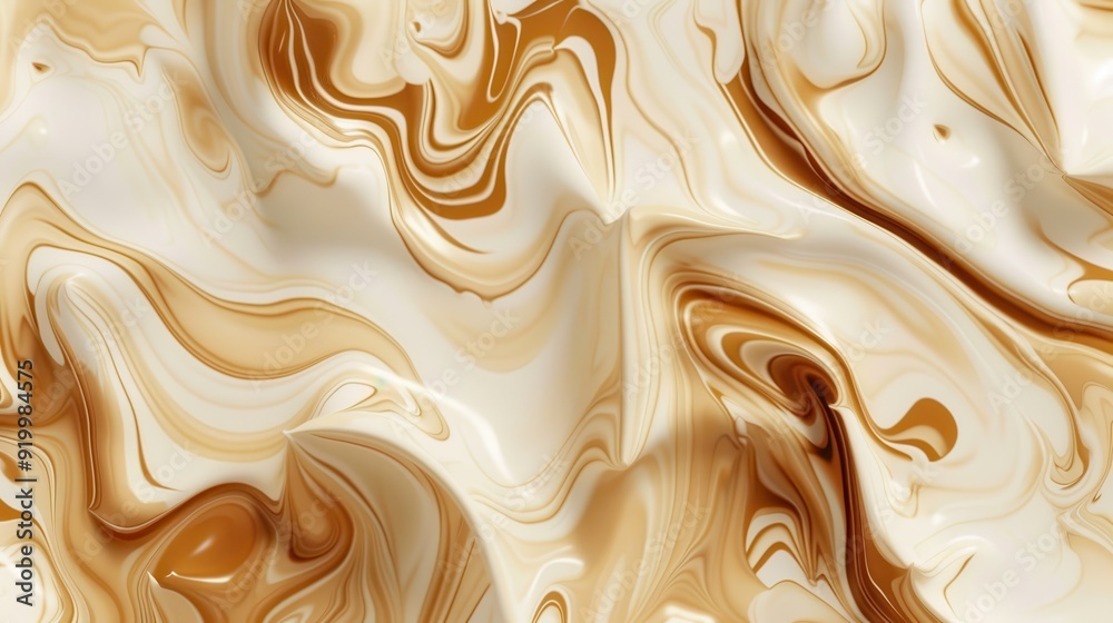 Abstract Swirls of Cream and Caramel Abstract Swirls of Cream and Caramel