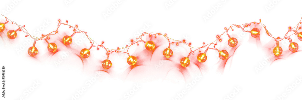 PNG Warm glowing string lights decoration PNG Warm glowing string lights decoration