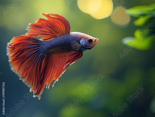 Betta Fish isolated on summer background