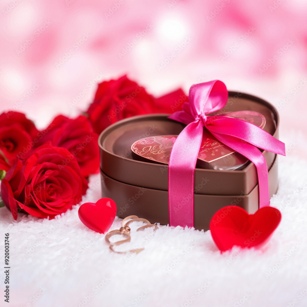Red Romantic Symbols for Valentine's Day Design Red Romantic Symbols for Valentine's Day Design
