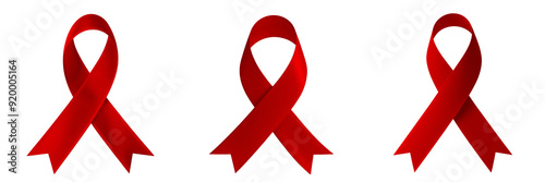Collection 3D red ribbon campaign