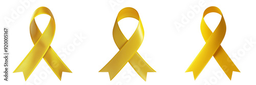 Collection 3D yellow ribbon campaign september