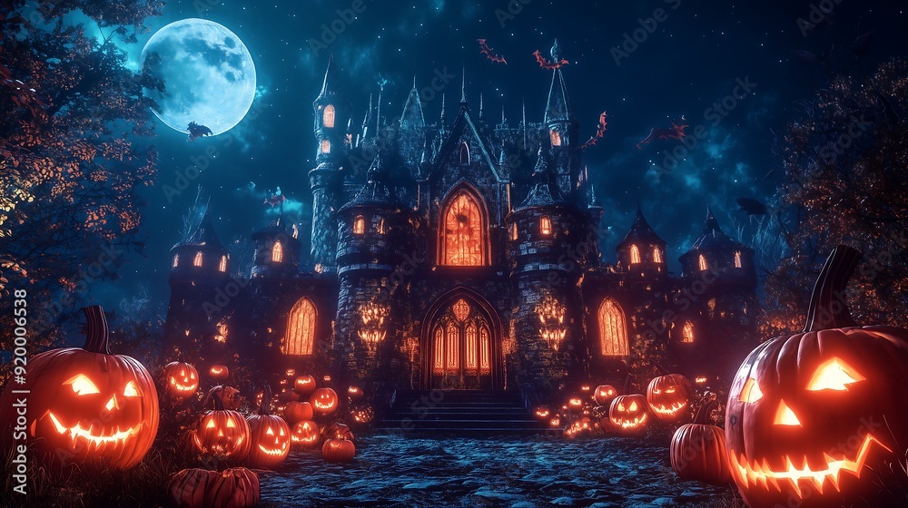 Lose Yourself in the Halloween Atmosphere with a Pumpkin-Lit Castle and a Haunting Full Moon
かぼちゃの灯る城と満月が織りなすハロウィンの雰囲気に溶け込む.Generative AI Lose Yourself in the Halloween Atmosphere with a Pumpkin-Lit Castle and a Haunting Full Moon
かぼちゃの灯る城と満月が織りなすハロウィンの雰囲気に溶け込む.Generative AI