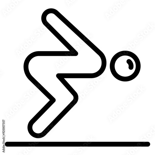 squat man icon vector 