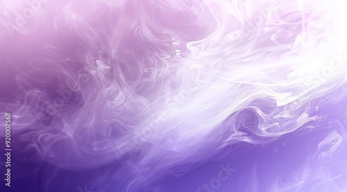 An ethereal blend of soft purple smoke and fluffy clouds, creating a soothing and calming abstract background