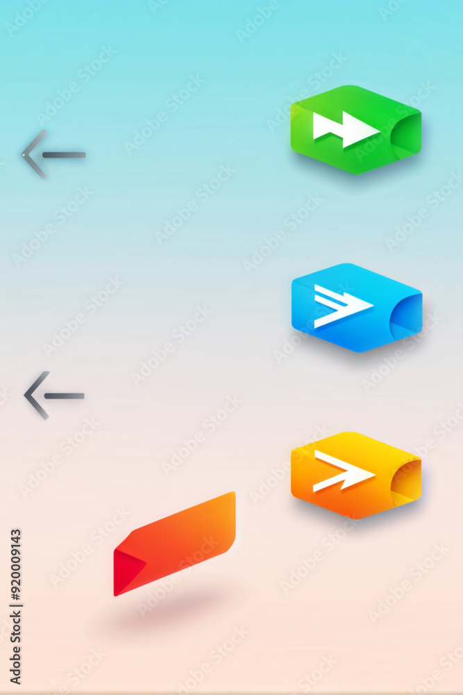 Digital Arrow Icons for Web Navigation Design Digital Arrow Icons for Web Navigation Design