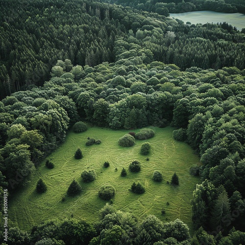 Forests acting as shelter belts for agricultural lands, influencing the dynamic interactions between wild and domestic species, forest shelter dynamics, agroforestry photo