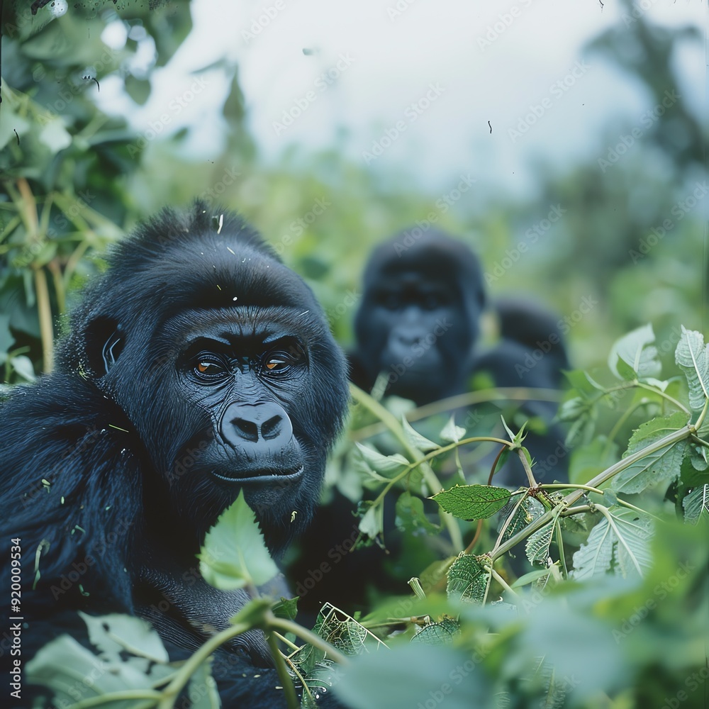 Gorillas establishing dominance within territories through natural social hierarchies, fauna territory natural processes, gorilla groups Gorillas establishing dominance within territories through natural social hierarchies, fauna territory natural processes, gorilla groups
