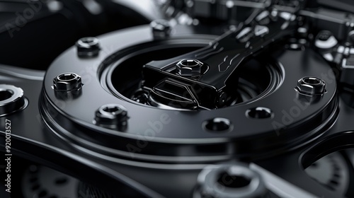 Wallpaper Mural A closeup of brake calipers with a sleek and smooth finish indicating highquality materials and attention to detail. Torontodigital.ca