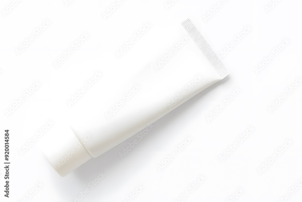 White cosmetic tube pack, isolated on white background. White cosmetic tube pack, isolated on white background.