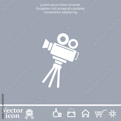Vector icon of white color on a gray background