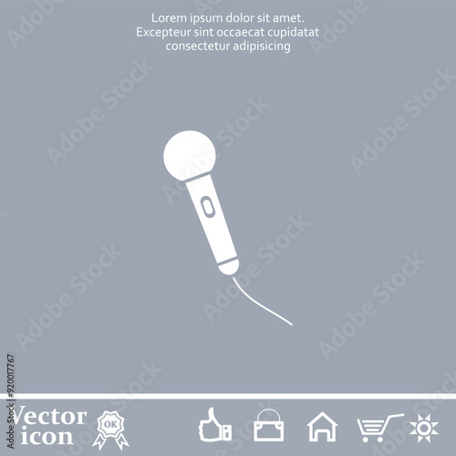 Vector icon of white color on a gray background