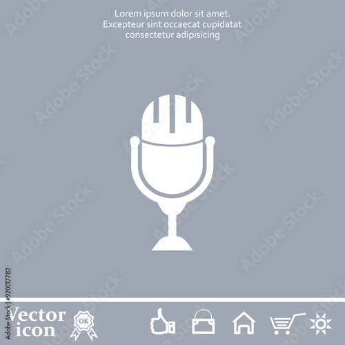 Vector icon of white color on a gray background