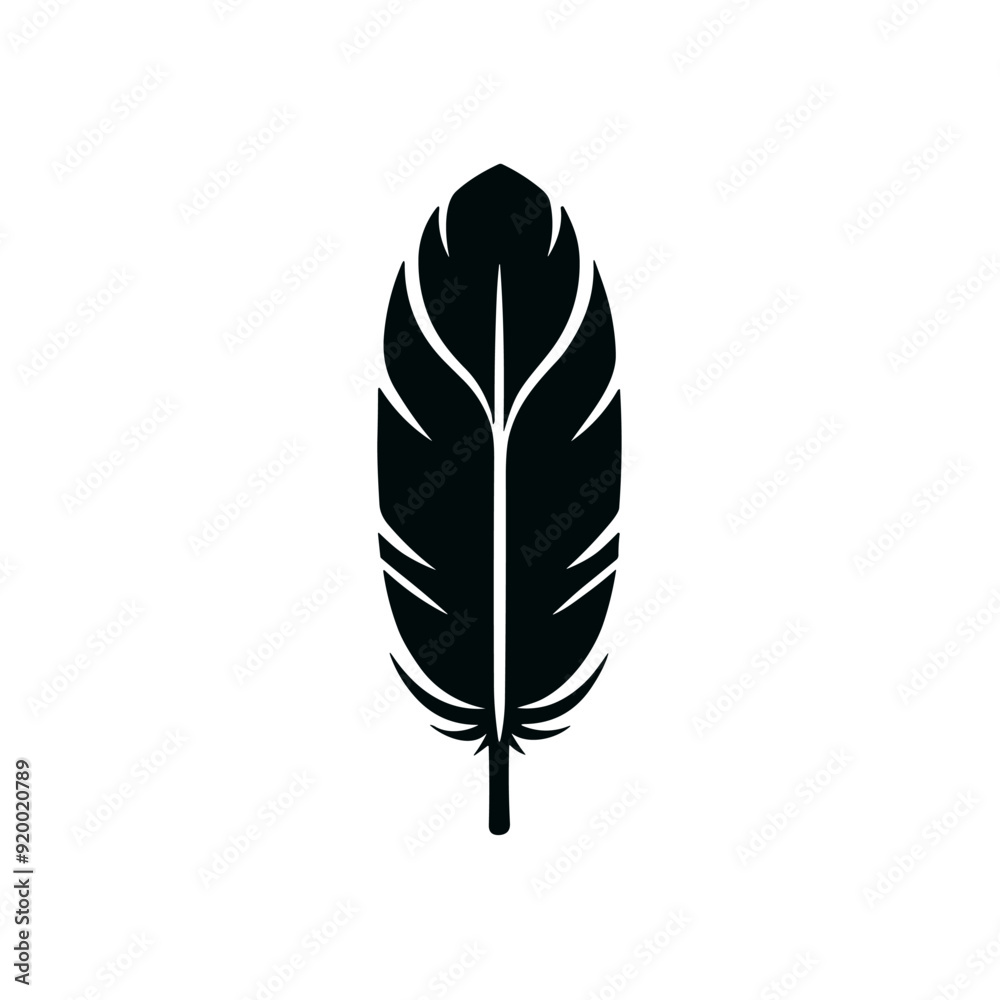 Feather weight light black vector icon. Smooth black feather pictogram logo bird icon. Feather weight light black vector icon. Smooth black feather pictogram logo bird icon.