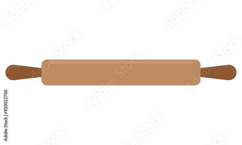Rolling pin icon vector flat style isolated on white background.