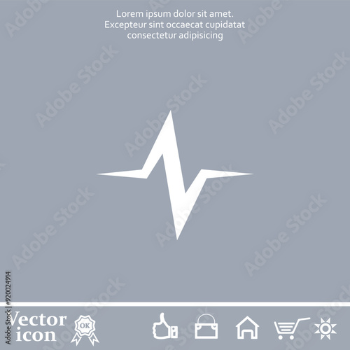 Vector icon of white color on a gray background
