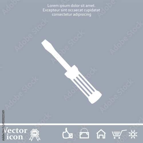 Vector icon of white color on a gray background