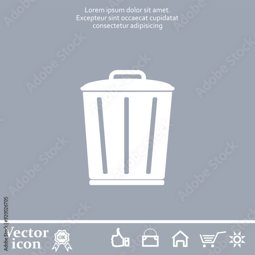 Vector icon of white color on a gray background