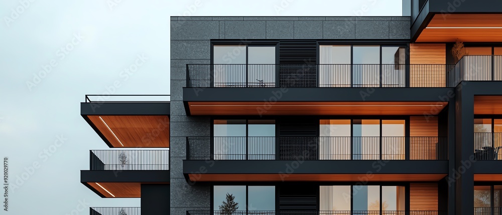 Detailed view of a residential building plan that maximizes natural light and airflow