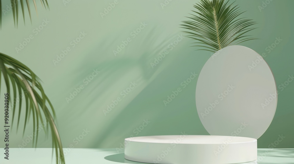 Minimalist Green Product Display Minimalist Green Product Display