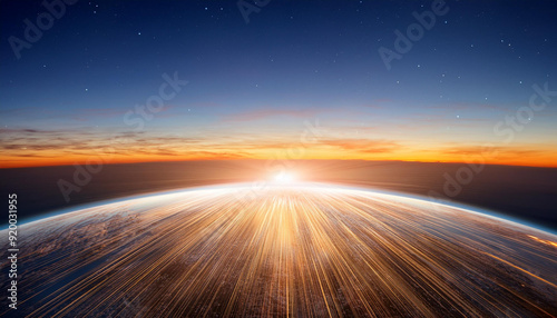 sunrise over the earth
