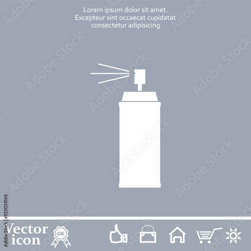 Vector icon of white color on a gray background