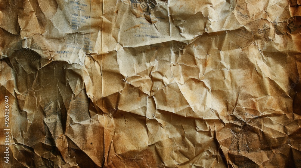 Aged grunge posters and wrinkled paper background with room for text.