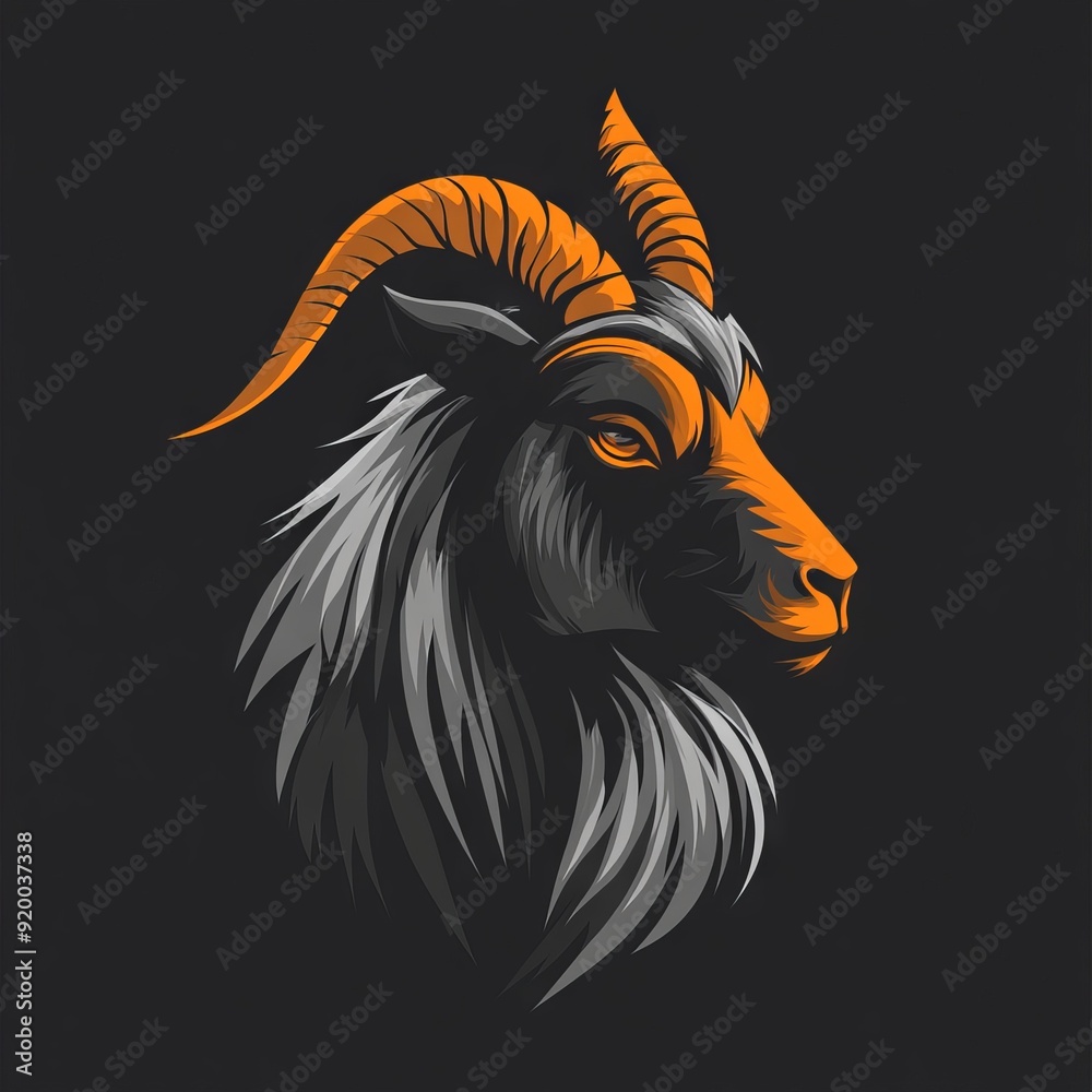 Obraz premium goat vector logo 