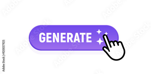 Ai button generator icon technology. Artificial intelligence generator image star illustration ai design prompt