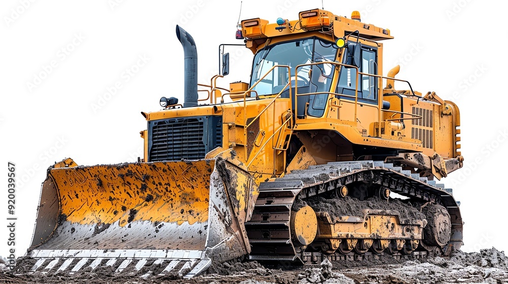Bulldozer with a tilt blade, isolated on white, demonstrating versatility, photo of bulldozer isolated white background, multipurpose bulldozer Bulldozer with a tilt blade, isolated on white, demonstrating versatility, photo of bulldozer isolated white background, multipurpose bulldozer