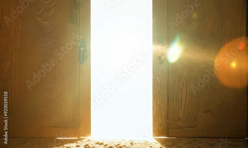 Close-up of a Door Opening to New Beginnings