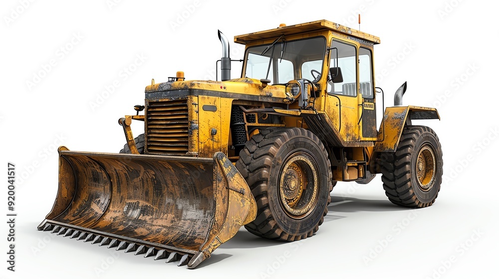 Grader with a tilted blade, isolated on white, showcasing its grading capability, photo of grader isolated white background, tilted blade feature Grader with a tilted blade, isolated on white, showcasing its grading capability, photo of grader isolated white background, tilted blade feature