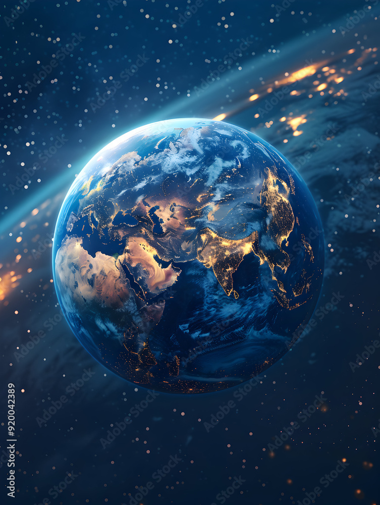 3D Earth Day and Night Concept with Space Transition, Ideal for Text or Graphics. Isolated on White Background. 3D Earth Day and Night Concept with Space Transition, Ideal for Text or Graphics. Isolated on White Background.