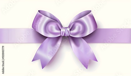 Purple Satin Bow with Ribbon