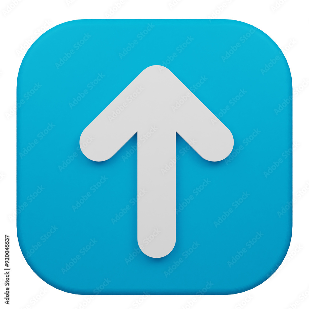 arrow up 3d icon isolated on the transparent background arrow up 3d icon isolated on the transparent background