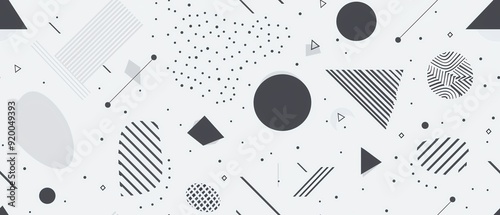 A cool background in light gray with geometric shapes