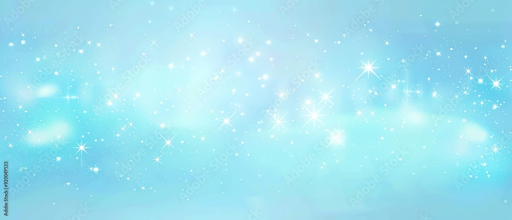 Fototapeta premium A pastel sky blue background with delicate star patterns