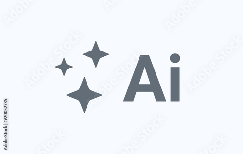 AI stars icon. Artificial intelligence star logo generation chat symbol icon concept design.