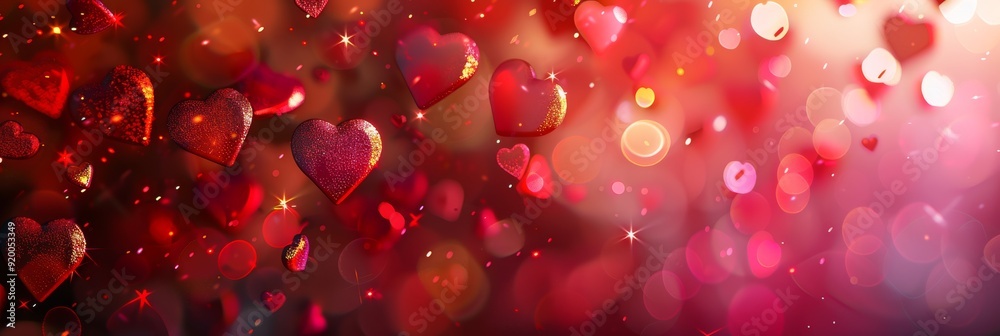 A beautiful and stunning array of vibrant red hearts, perfect for expressing love during Valentines Day celebrations A beautiful and stunning array of vibrant red hearts, perfect for expressing love during Valentines Day celebrations