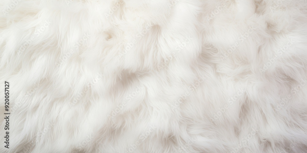 A plush white fur texture, which is ideal for enhancing cozy, inviting atmospheres in various home decor settings A plush white fur texture, which is ideal for enhancing cozy, inviting atmospheres in various home decor settings