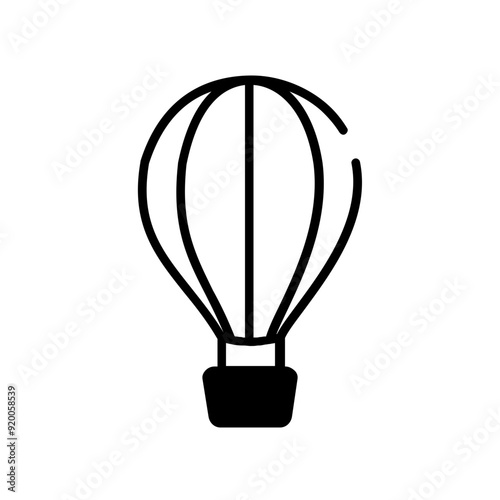 air balloon icon design dualtone