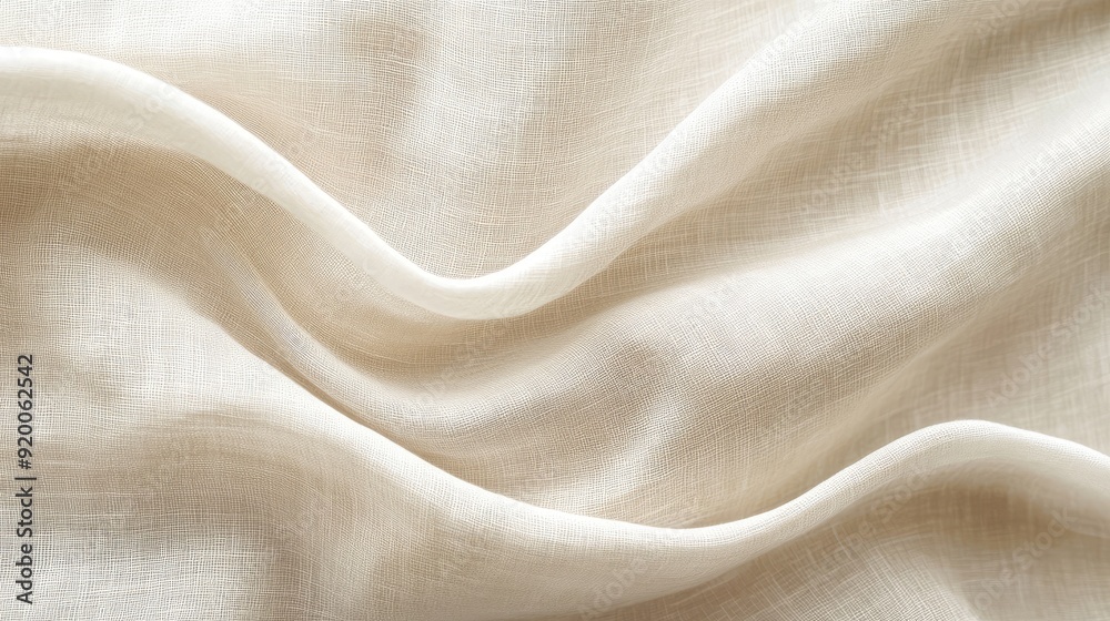 Obraz premium Elegant linen texture background in neutral beige tones, adding a touch of warmth and sophistication to designs
