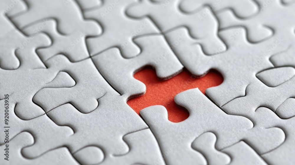 Jigsaw puzzle with the last piece being placed, symbolizing completion and success. Room for text provided. Jigsaw puzzle with the last piece being placed, symbolizing completion and success. Room for text provided.
