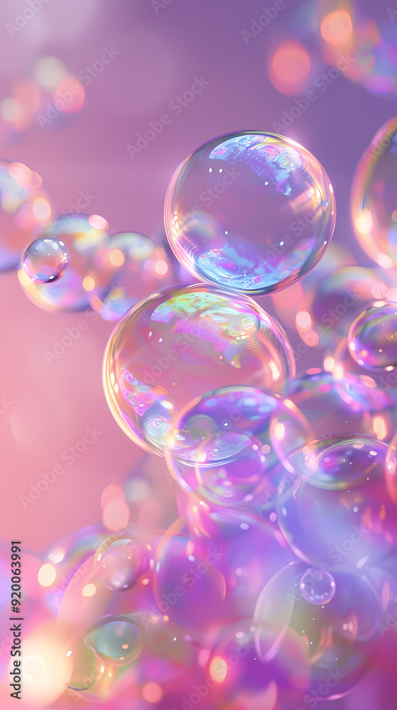 Bubble abstract background in pink and purple tones, delicate and dreamy Bubble abstract background in pink and purple tones, delicate and dreamy