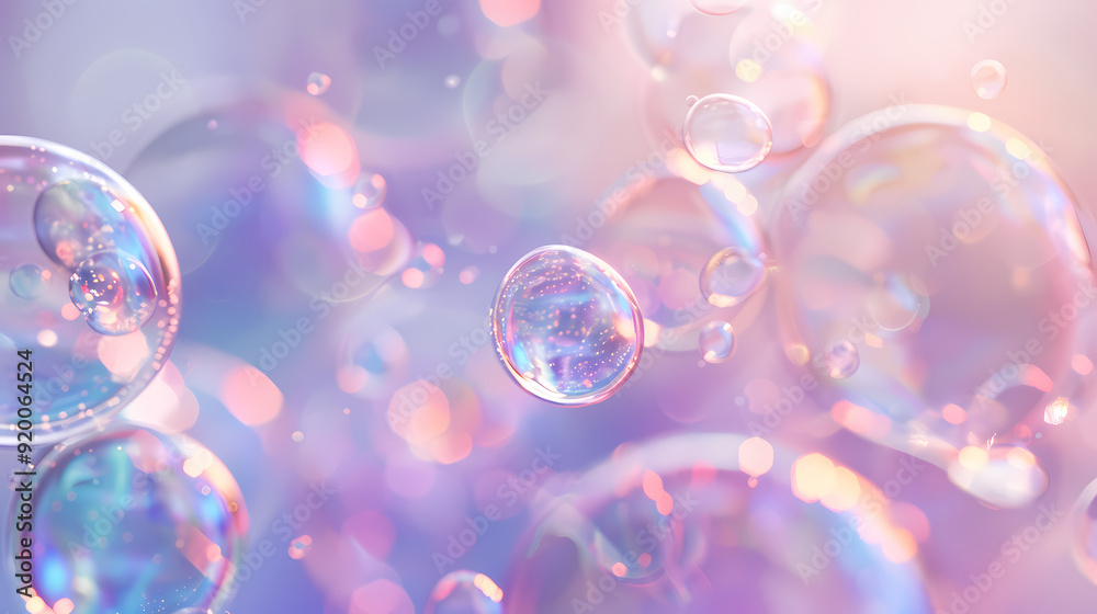 Bubble abstract background in pink and purple tones, delicate and dreamy Bubble abstract background in pink and purple tones, delicate and dreamy