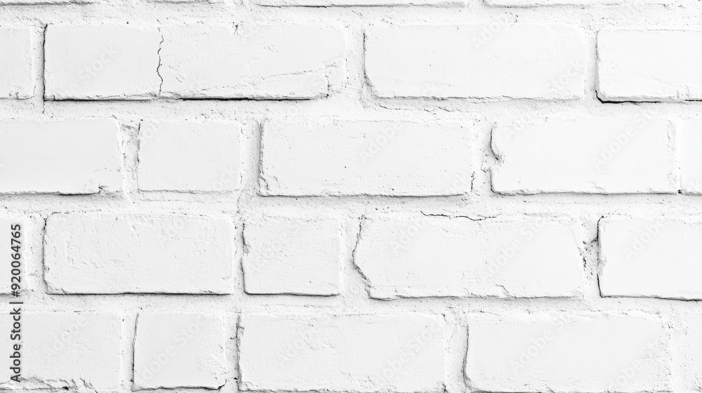 Fototapeta premium Minimalist white brick texture background, perfect for clean and modern design concepts or product presentations.