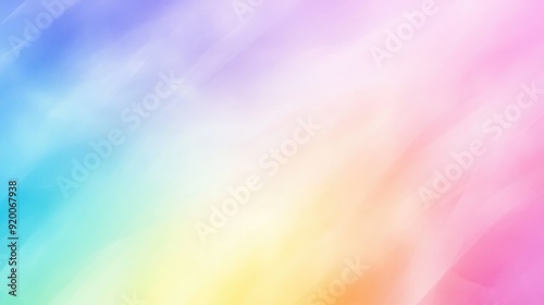 Soft pastel rainbow gradient background, creating a light and cheerful atmosphere for playful designs.