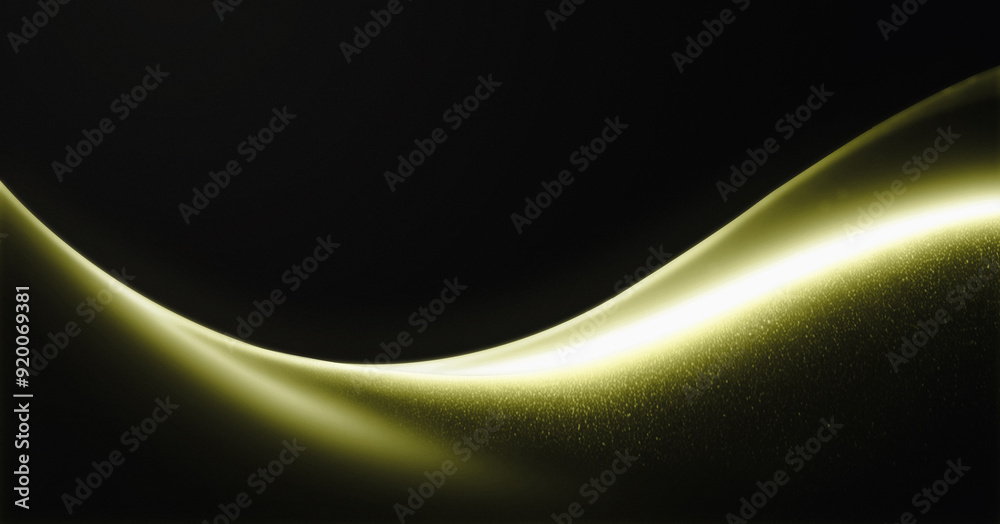 Obraz premium Smooth golden wave gliding through a dark background. Premium modern design created using adobe photoshop.